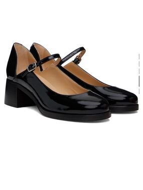 APC Black Patent Mary Jane Pumps